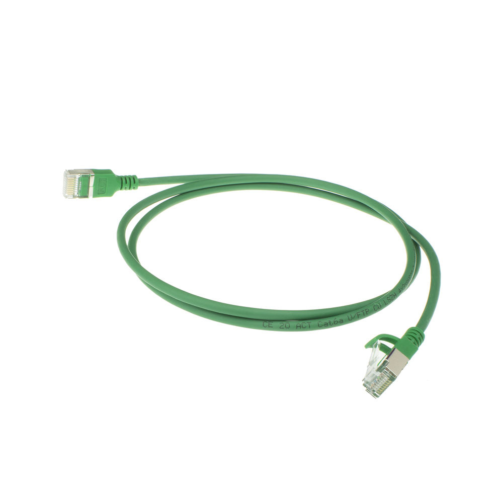 ACT Groene 7 meter LSZH U/FTP CAT6A datacenter slimline patchkabel snagless met RJ45 connectoren - Afbeelding 3