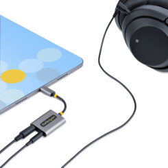 StarTech.com USB-C Headphone Splitter, USB Type C Dual Headset Adapter met Mic Input, USB C naar 3.5mm Audio Adapter/Earphone Dongle, USB C naar Audio Jack/Aux Output, 24-bit DAC - Afbeelding 9