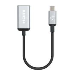 Manhattan 153706 video kabel adapter 0,15 m USB Type-C HDMI Type A (Standaard) Zwart, Zilver - Afbeelding 2