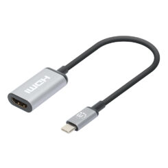 Manhattan 153706 video kabel adapter 0,15 m USB Type-C HDMI Type A (Standaard) Zwart, Zilver - Afbeelding 5