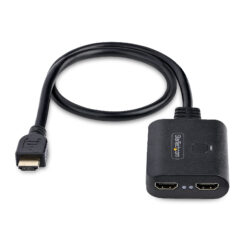 StarTech.com 2-Port HDMI Splitter, 4K 60Hz HDMI 2.0 Video, 4K HDMI Splitter 1 In 2 Out, 1x2 HDMI Display/Output Splitter, HDR/HDCP, 50cm Ingebouwde HDMI Kabel, HDMI Splitter voor TV/PC - Afbeelding 4