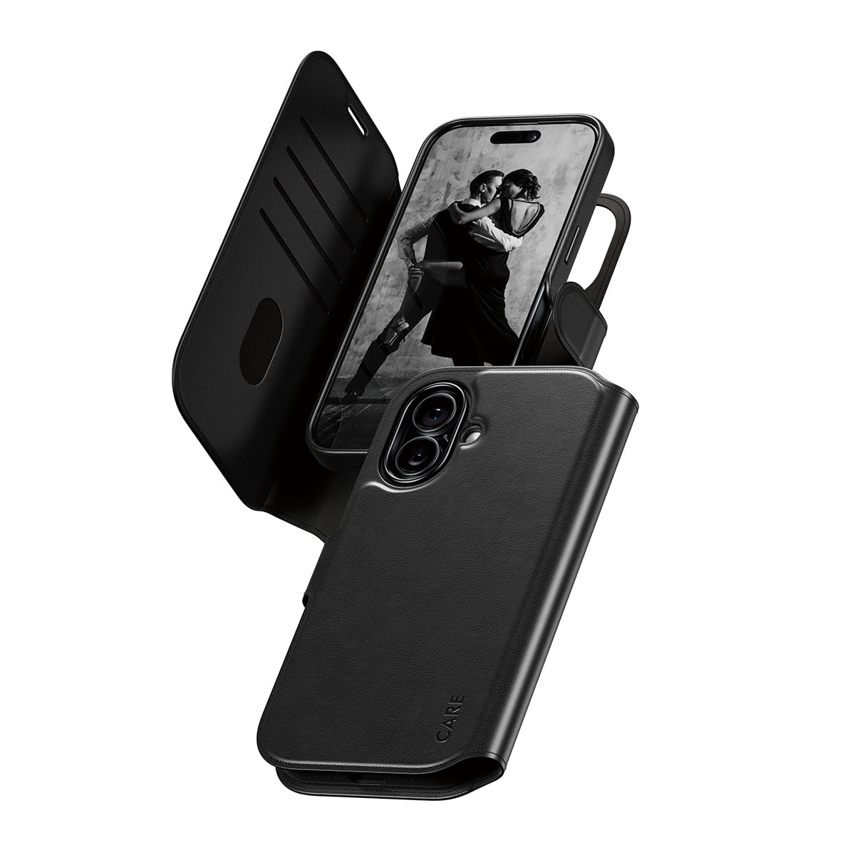 PanzerGlass CARE™ by ® Tango 2-in-1 Wallet Case w. MagSafe iPhone 17 mobiele telefoon behuizingen Hoes Zwart - Afbeelding 2