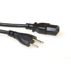 ACT Netsnoer Zwitserse connector - C13 zwart 2,5 m - Afbeelding 2