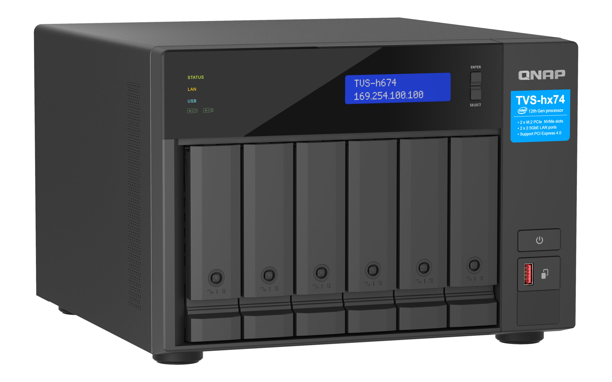 QNAP TVS-H674T-I5-32G data-opslag-server NAS Tower Intel® Core™ i5 i5-12400 32 GB DDR4 HDD QNAP QTS Zwart - Afbeelding 4