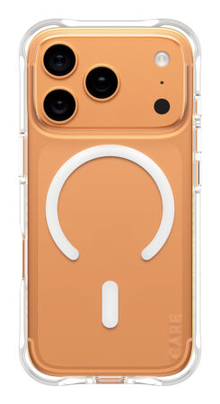 PanzerGlass CARE by ® Fashionable Case Samba Transparent w. White MagSafe iPhone 17 Pro mobiele telefoon behuizingen Hoes Transparant