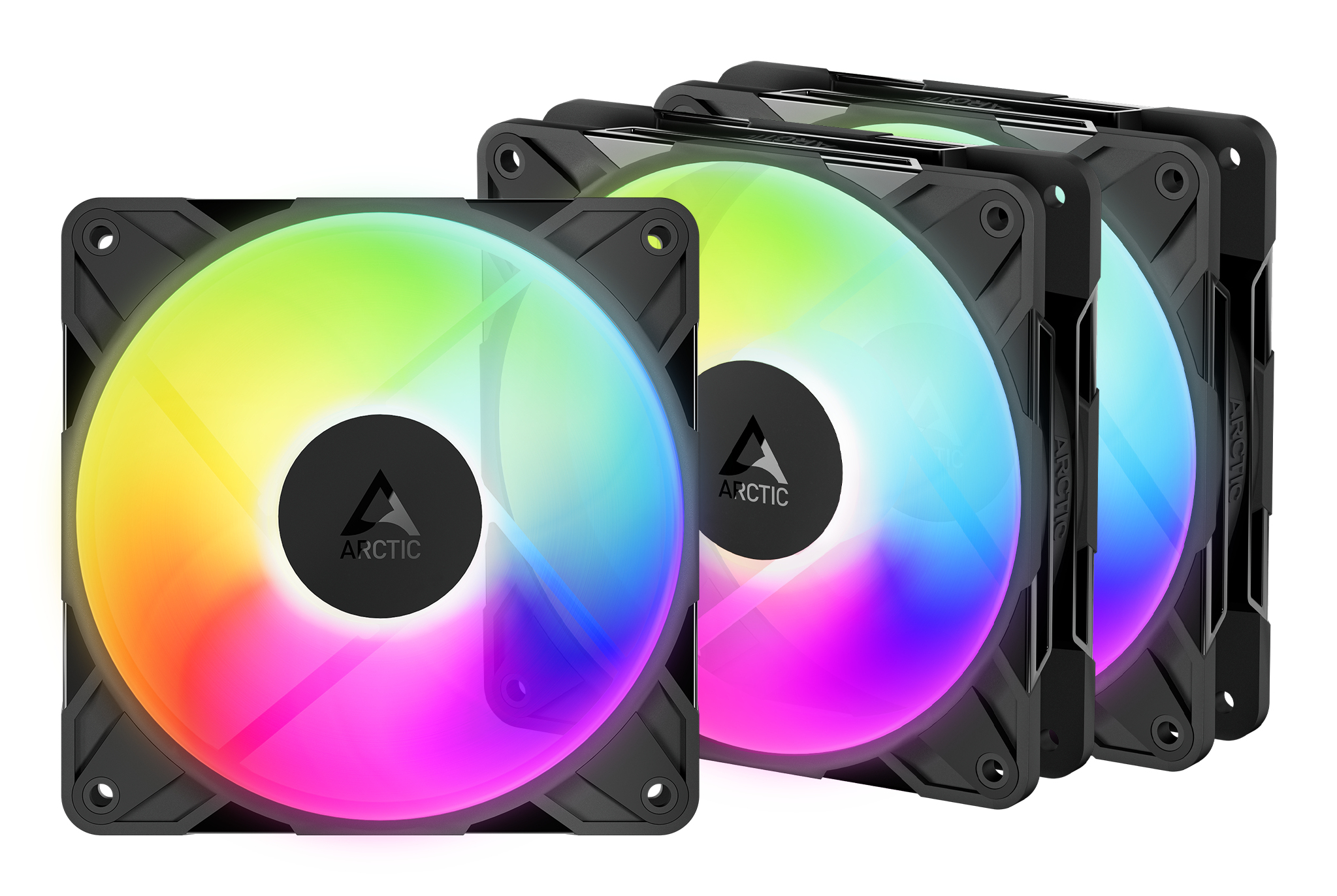 ARCTIC Freezer P12 Pro Reverse A-RGB - 3 Pack Computer behuizing Ventilator 12 cm Zwart 3 stuk(s)