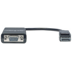 Manhattan DisplayPort naar VGA actieve adapterkabel, 15 cm, mannelijk naar vrouwelijk, met vergrendeling, analoog signaal, zwart, levenslange garantie, equivalent aan DP2VGA2 - Afbeelding 4