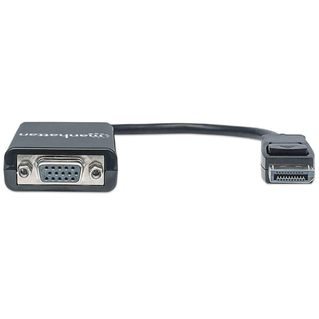 Manhattan DisplayPort naar VGA actieve adapterkabel, 15 cm, mannelijk naar vrouwelijk, met vergrendeling, analoog signaal, zwart, levenslange garantie, equivalent aan DP2VGA2 - Afbeelding 4