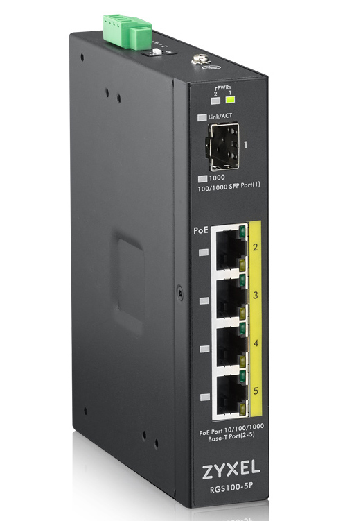 Zyxel RGS100-5P Unmanaged L2 Gigabit Ethernet (10/100/1000) Power over Ethernet (PoE) Zwart - Afbeelding 3