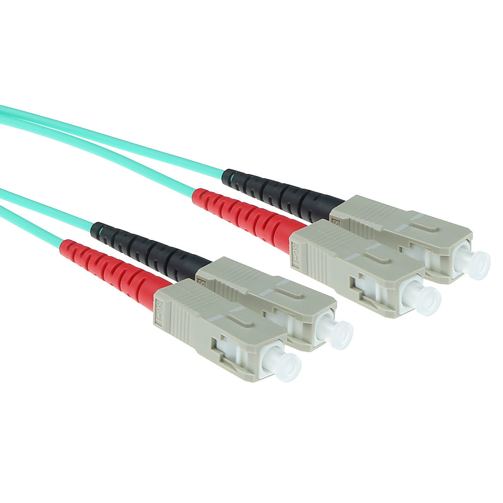 ACT 5 meter LSZH Multimode 50/125 OM3 glasvezel patchkabel duplex met SC connectoren - Afbeelding 2