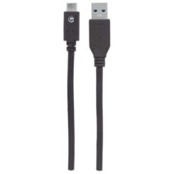 Manhattan USB-C naar USB-A kabel, 1 m, mannelijk naar mannelijk, 10 Gbps (USB 3.2 Gen 2 / USB 3.1), 3A, zwart, levenslange garantie, equivalent aan USB31AC1M - Afbeelding 5