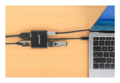 Manhattan USB-C naar dual HDMI & USB-A adapter, Dubbele 4K@30Hz of enkele 4K@60Hz, USB-A 480 Mbps (USB 2.0), Power Delivery 100W doorvoer, kabel 15 cm, zwart, 3 jaar garantie - Afbeelding 8