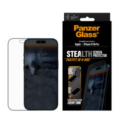 PanzerGlass ® Stealth Screen Protector iPhone 17 | iPhone 16 Pro | Ultra-Wide Fit w. Fastfit in-a-box Doorzichtige schermbeschermer Apple 1 stuk(s) - Afbeelding 3