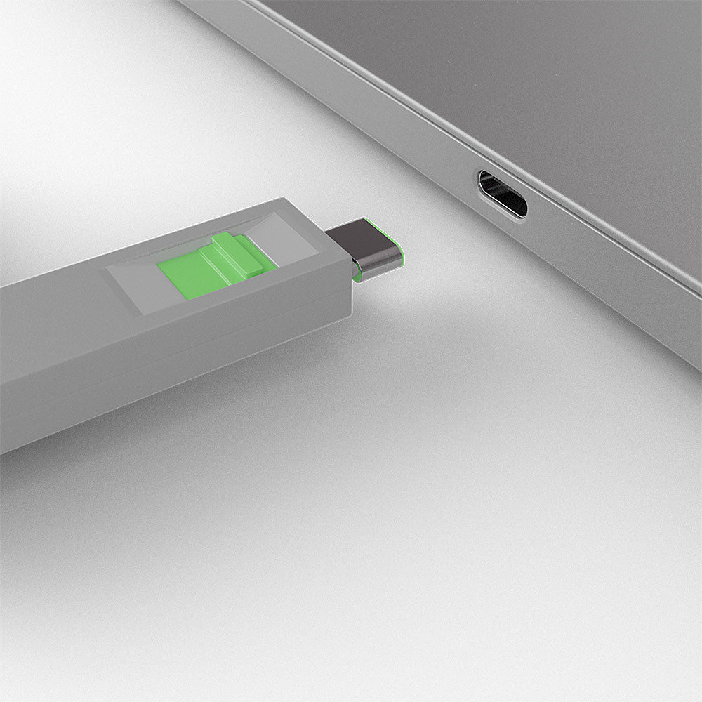 Lindy 40426 poortblokker Poortblokker + sleutel USB Type-C Groen 5 stuk(s) - Afbeelding 4