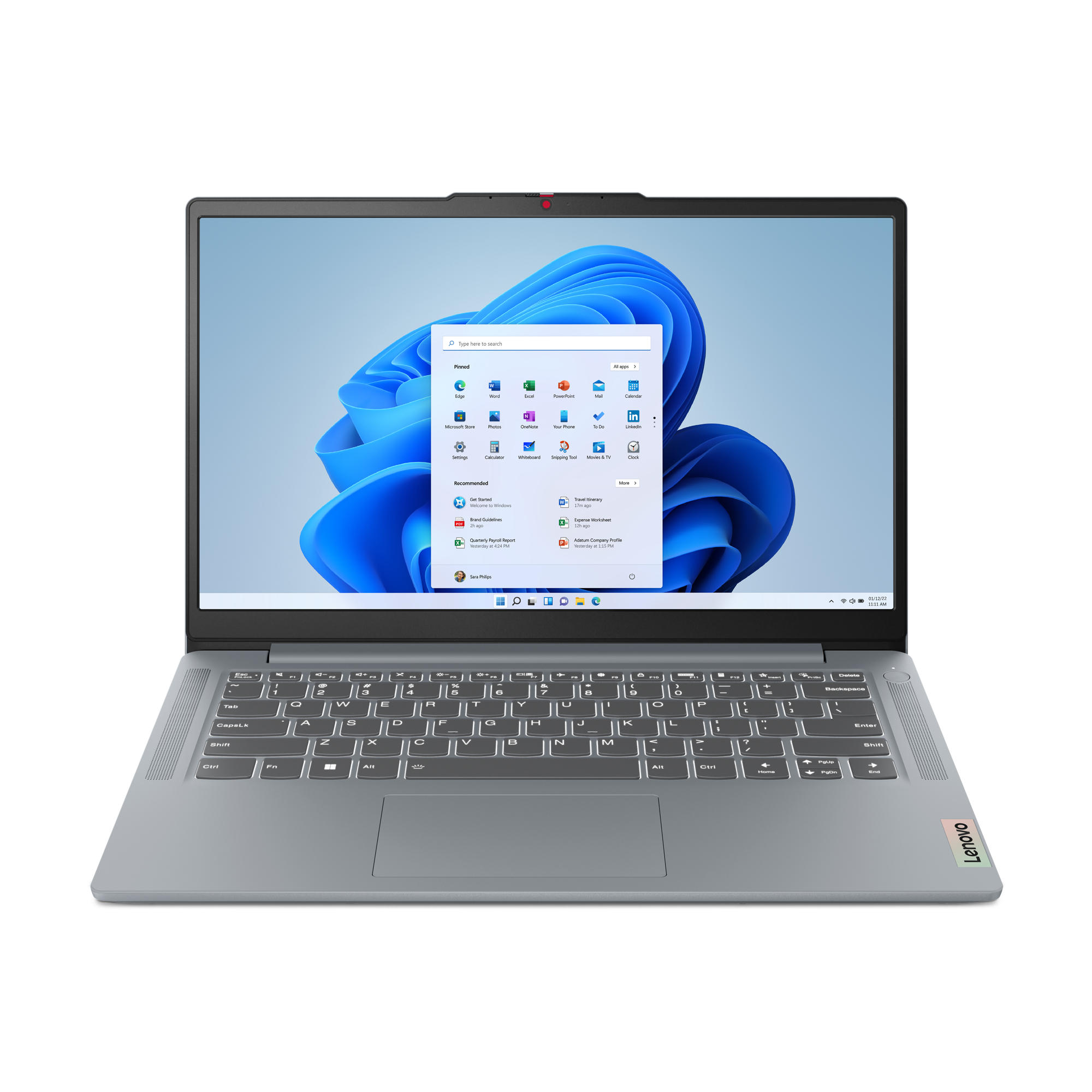 Lenovo IdeaPad Slim 3 14AMN8 AMD Ryzen™ 5 7520U Laptop 35,6 cm (14") Full HD 16 GB LPDDR5-SDRAM 512 GB SSD Wi-Fi 6 (802.11ax) Windows 11 Home Engels Grijs - Afbeelding 2