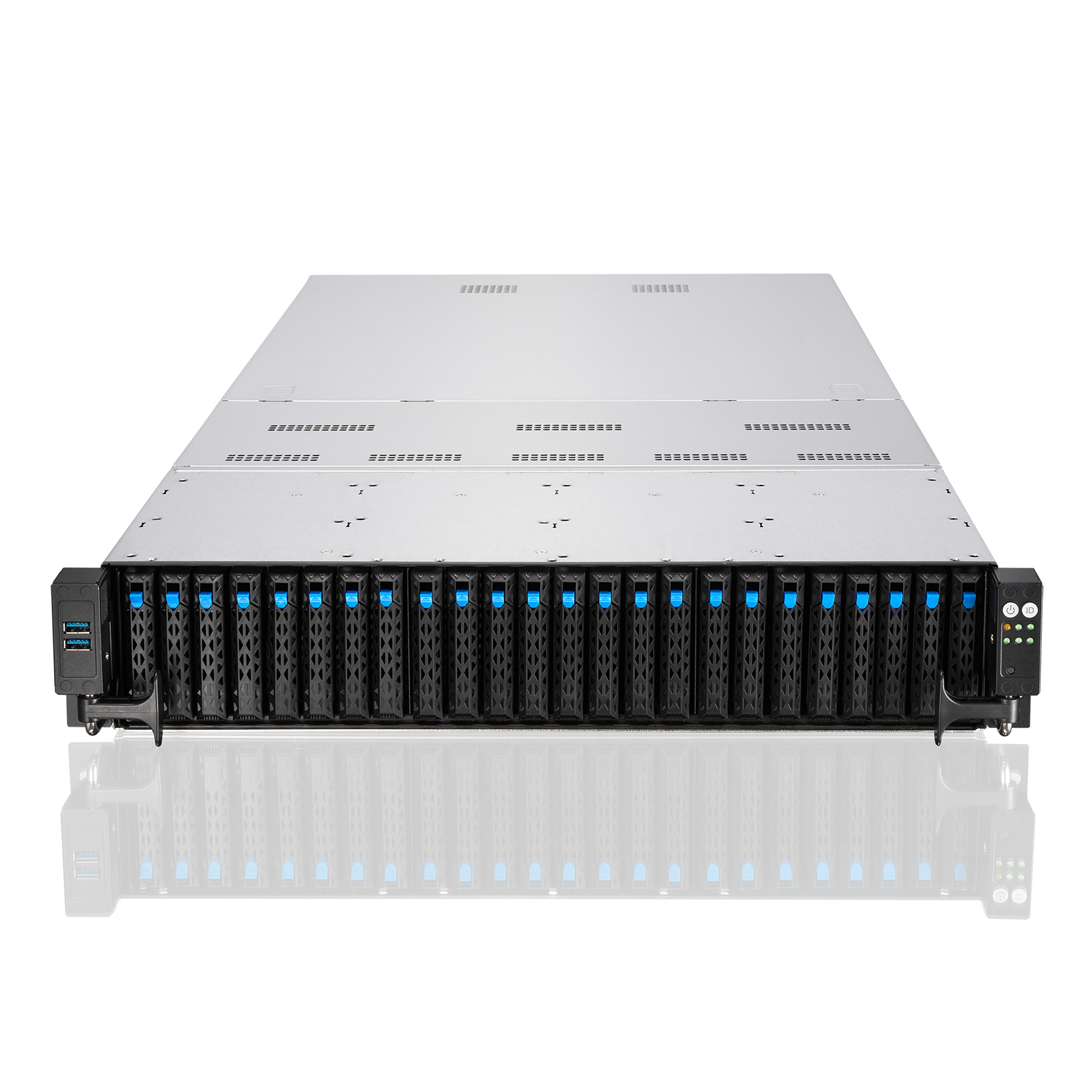 ASUS RS720-E11-RS24U Intel C741 Rack (2U) Zwart, Zilver