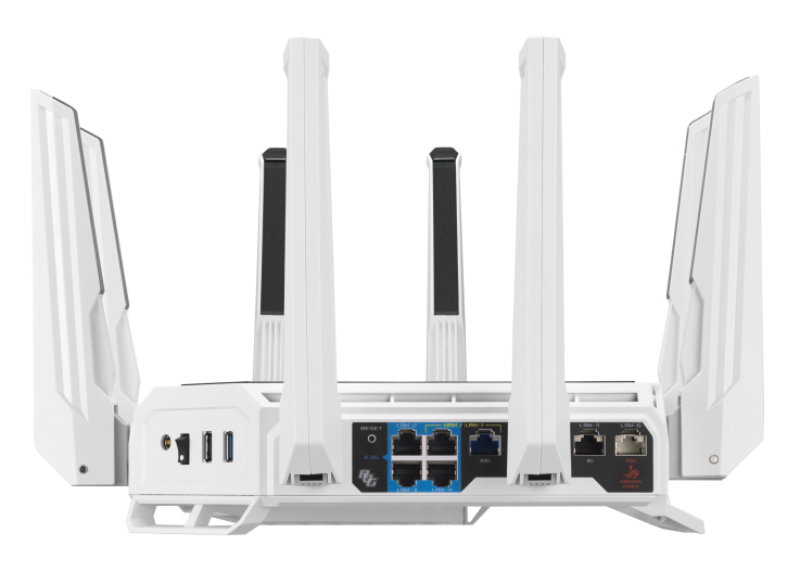 ASUS ROG Rapture GT-BE19000AI draadloze router 10 Gigabit Ethernet Tri-band (2,4 GHz / 5 GHz / 6 GHz) Wit - Afbeelding 7