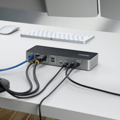 StarTech.com Triple-Monitor USB-C Docking Station, 140W Charging Dock voor MacBook Pro en Windows, 4K 60Hz HDMI of DisplayPort, TAA - Afbeelding 3