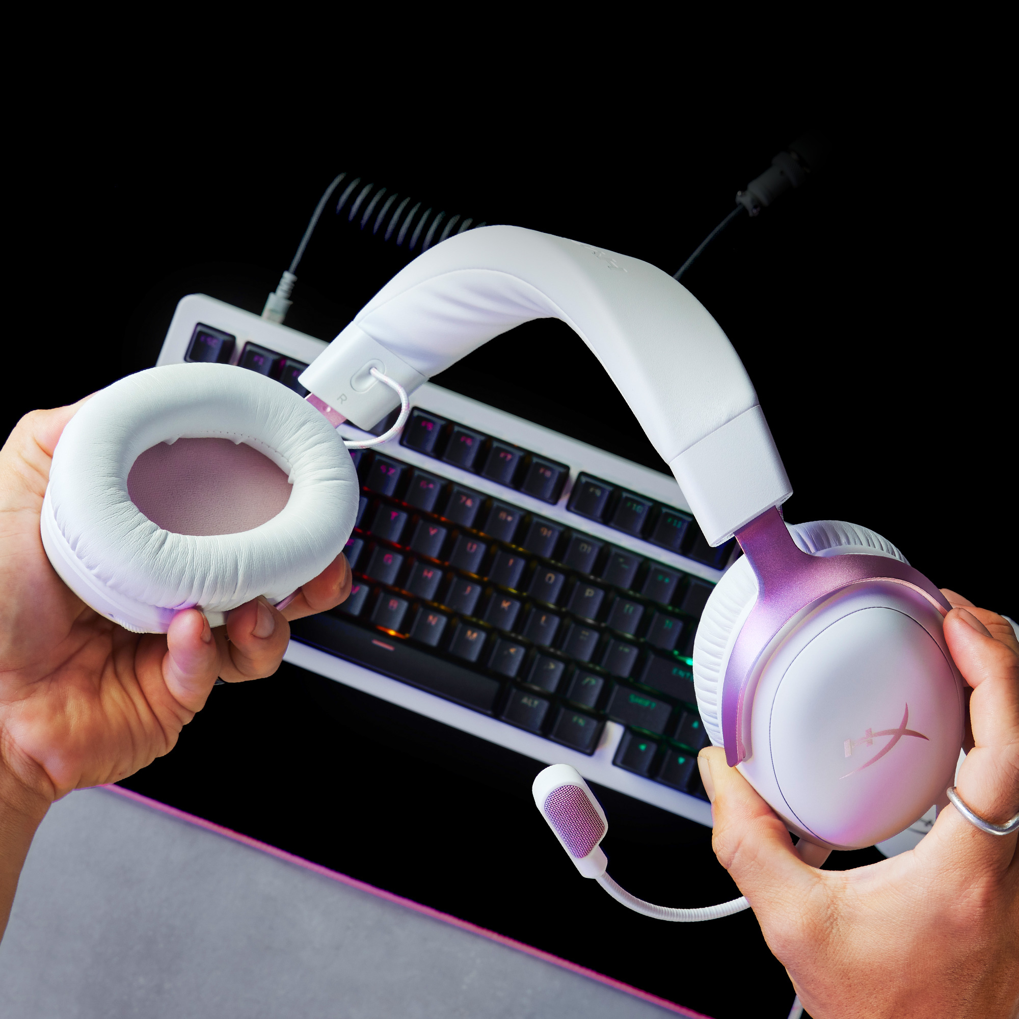 HyperX Cloud III - Gaming Headset (wit/roze) - Afbeelding 6