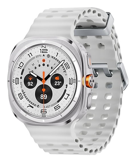 Samsung Galaxy Watch Ultra 3,81 cm (1.5") AMOLED 47 mm Digitaal 480 x 480 Pixels Touchscreen 4G Titanium, Wit Wifi GPS