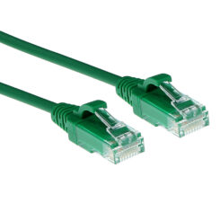 ACT Groene 5 meter LSZH U/UTP CAT6 datacenter slimline patchkabel snagless met RJ45 connectoren