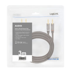 LogiLink CA1210 audio kabel 3 m 2 x Banaan Zwart - Afbeelding 5