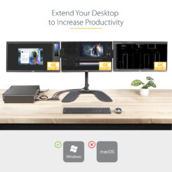 StarTech.com 3-Port DisplayPort 1.4 Splitter, DisplayPort naar 3x DP Multi-Monitor Adapter, Triple 4K Computer MST Hub, USB Bus-Powered - Enkel Windows - Afbeelding 9