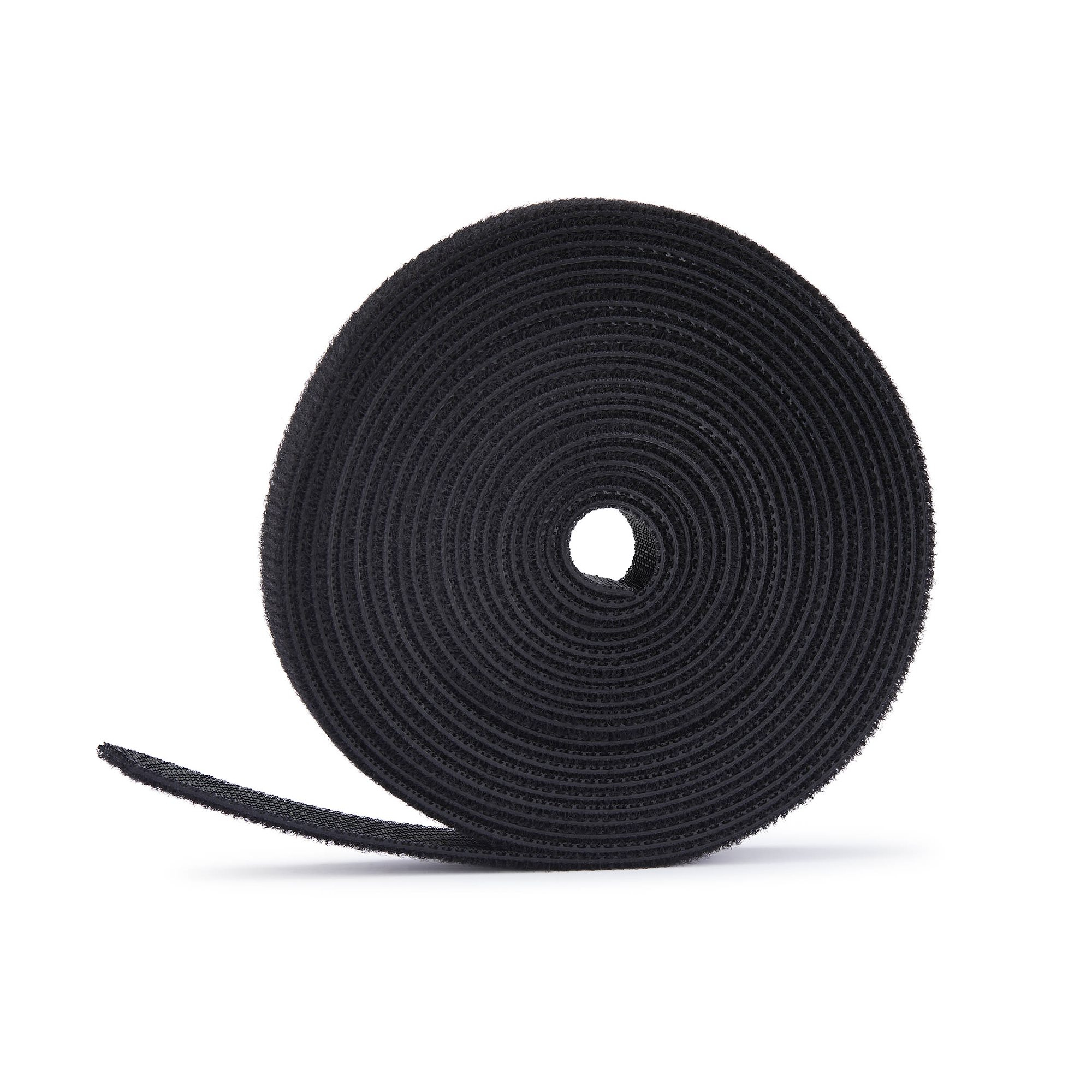 StarTech.com 22,8m Klittenband Rol, 1,27cm Breed, Zwart, Cut-to-Size Herbruikbare Kabelbinders, Hersluitbare Kabelbundel, Verstelbare Bundelband, Bulk Rol - Afbeelding 3