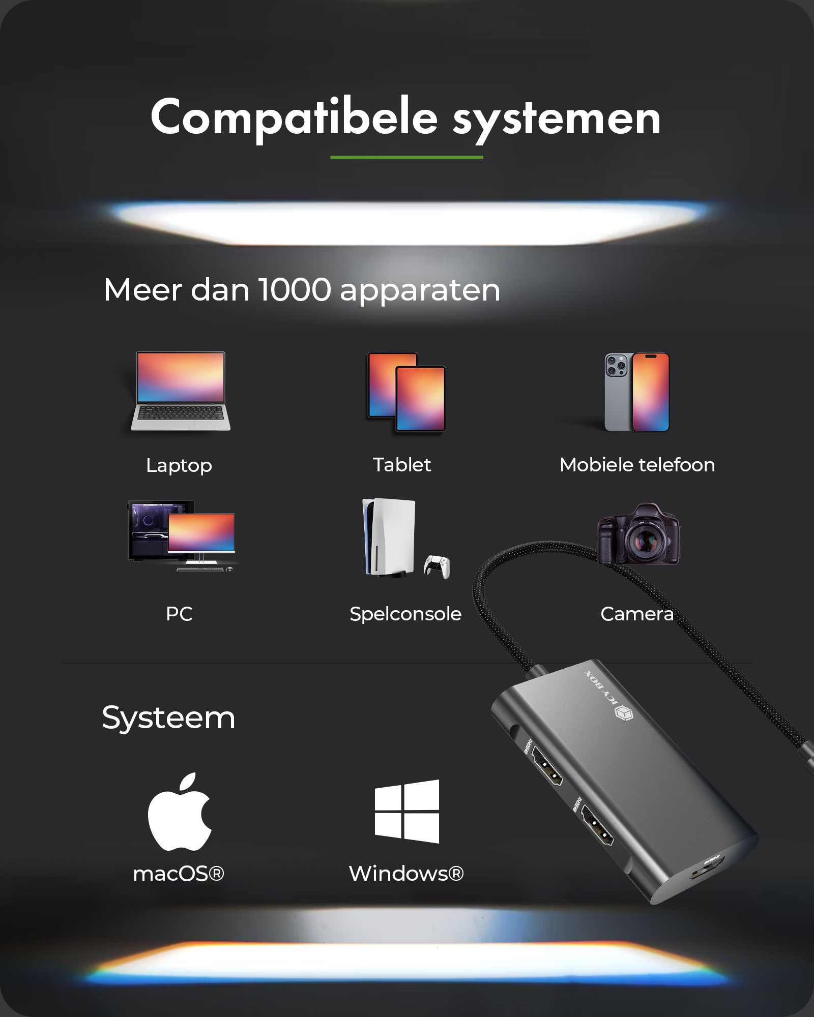 ICY BOX Adapter voor USB Type-C naar 3x HDMI - Afbeelding 8