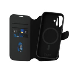 PanzerGlass CARE™ by ® Tango 2-in-1 Wallet Case w. MagSafe iPhone 16 mobiele telefoon behuizingen Hoes Zwart - Afbeelding 2