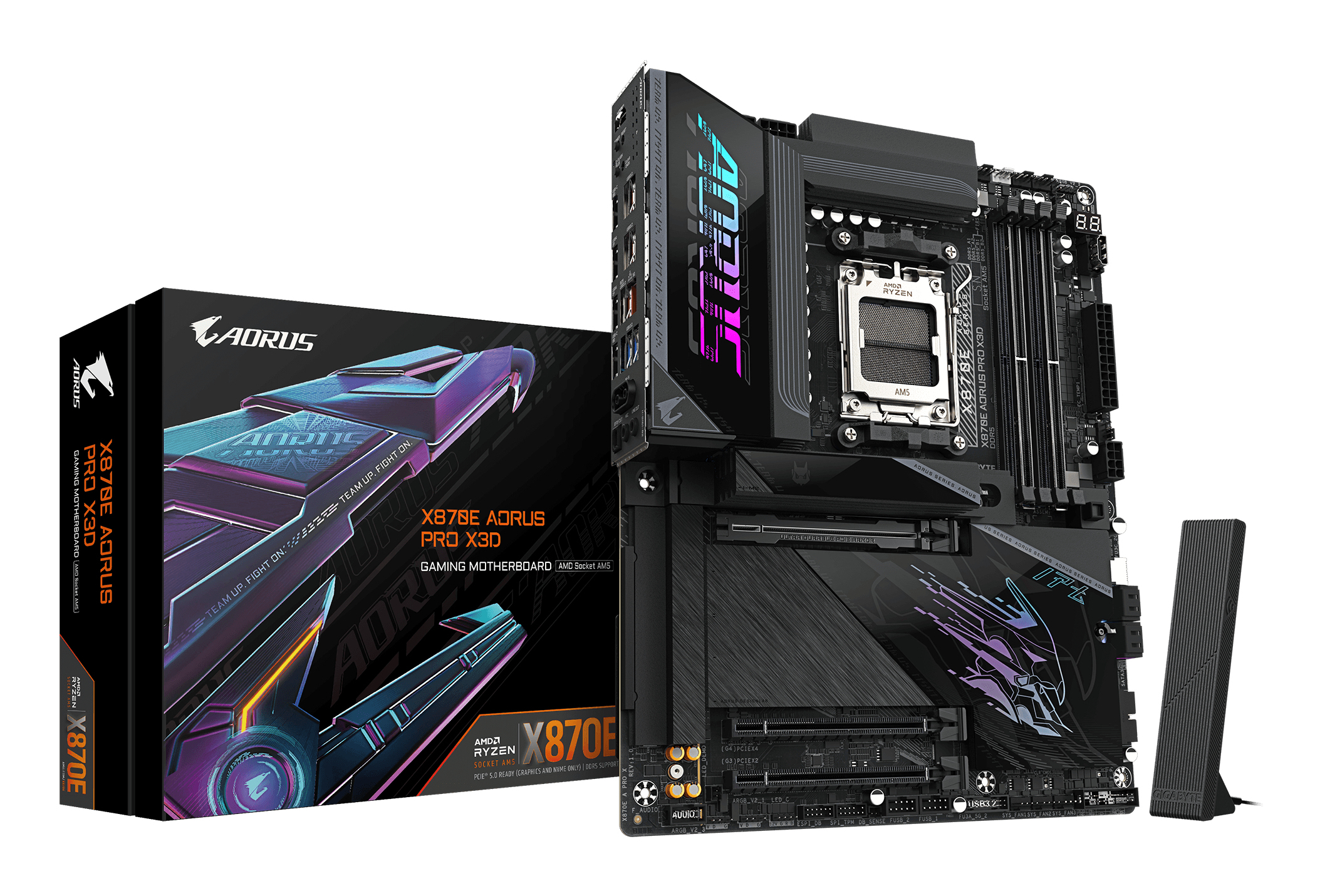 GIGABYTE X870E AORUS PRO X3D AMD X870E Socket AM5 ATX - Afbeelding 2