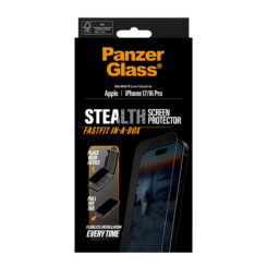 PanzerGlass ® Stealth Screen Protector iPhone 17 | iPhone 16 Pro | Ultra-Wide Fit w. Fastfit in-a-box Doorzichtige schermbeschermer Apple 1 stuk(s) - Afbeelding 4