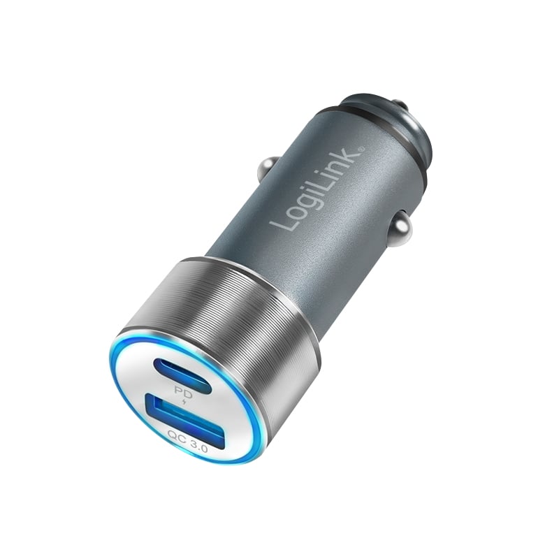 LogiLink PA0252 oplader voor mobiele apparatuur Universeel Grijs Sigarettenaansteker Snel opladen Auto