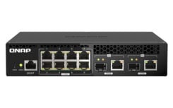 QNAP QSW-M2108R-2C netwerk-switch Managed L2 2.5G Ethernet (100/1000/2500) Power over Ethernet (PoE) Zwart