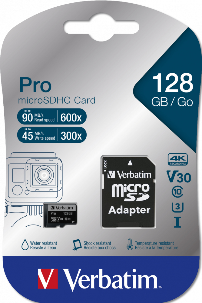 Verbatim Pro 128 GB MicroSDXC UHS-I Klasse 10 - Afbeelding 2