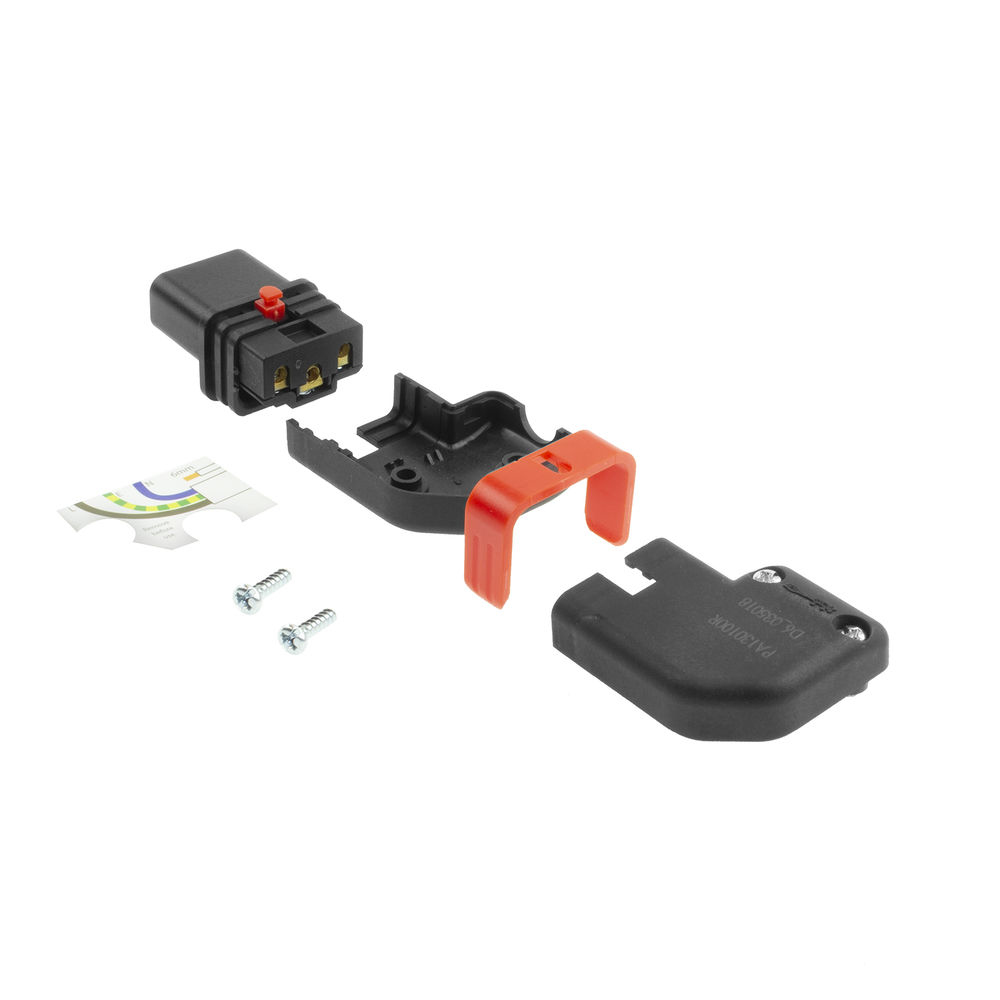 ACT C13 IEC Lock+ herbedraadbaar links of rechts haakse connector zwart, PA130100RBK - Afbeelding 4