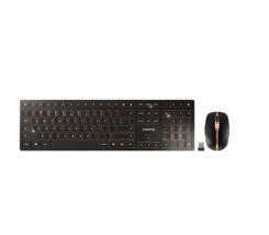 CHERRY DW 9100 SLIM toetsenbord Inclusief muis Universeel RF-draadloos + Bluetooth QWERTY Amerikaans Engels Zwart