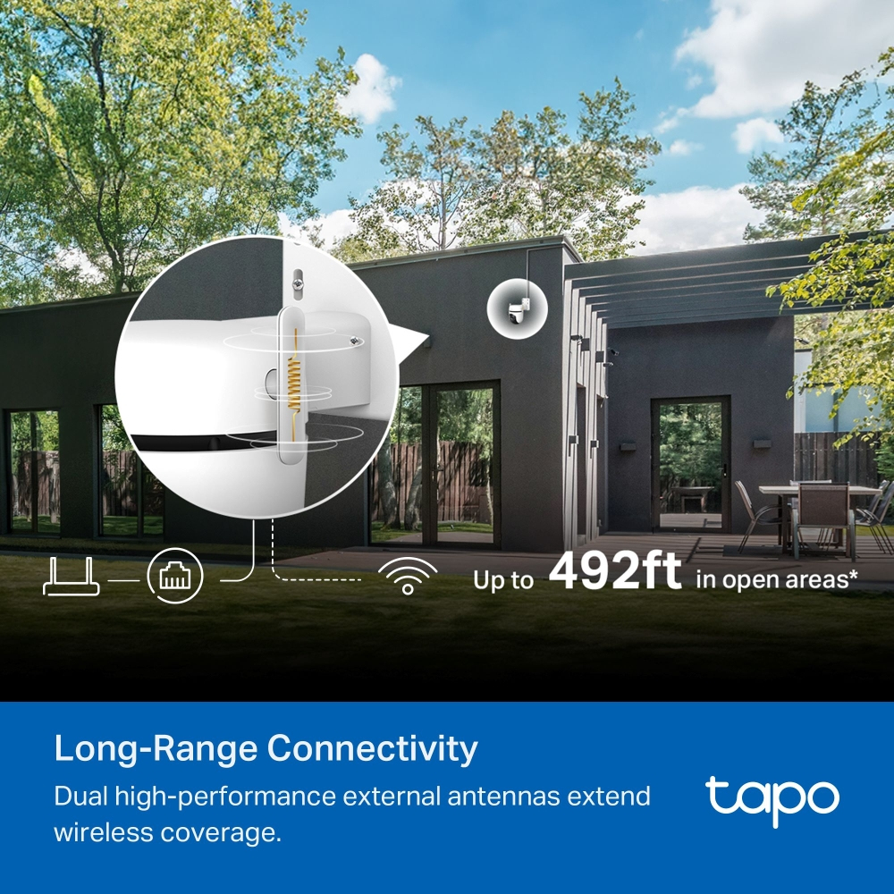TP-Link TAPO C530WS bewakingscamera Torentje IP-beveiligingscamera Buiten 2880 x 1620 Pixels Muur - Afbeelding 11