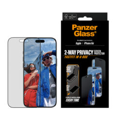 PanzerGlass ® 2-Way Privacy Screen Protector iPhone Air | Ultra-Wide Fit w. Fastfit in-a-box Doorzichtige schermbeschermer Apple 1 stuk(s) - Afbeelding 3
