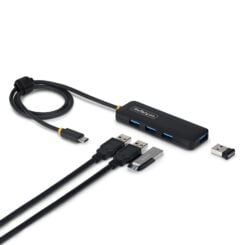 StarTech.com 4-Port USB-C Hub, 5Gbps, Bus Powered, USB-C naar 4x USB-A Mini USB Hub, Extra Lange 61cm Host Kabel, PCR Kunststof, Draagbare Desktop / Laptop USB Hub