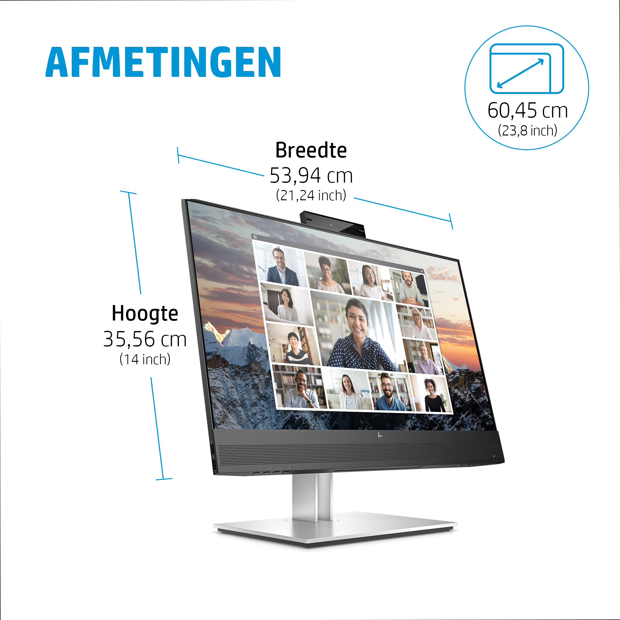 HP E24m G4 FHD USB-C conferentiemonitor - Afbeelding 12
