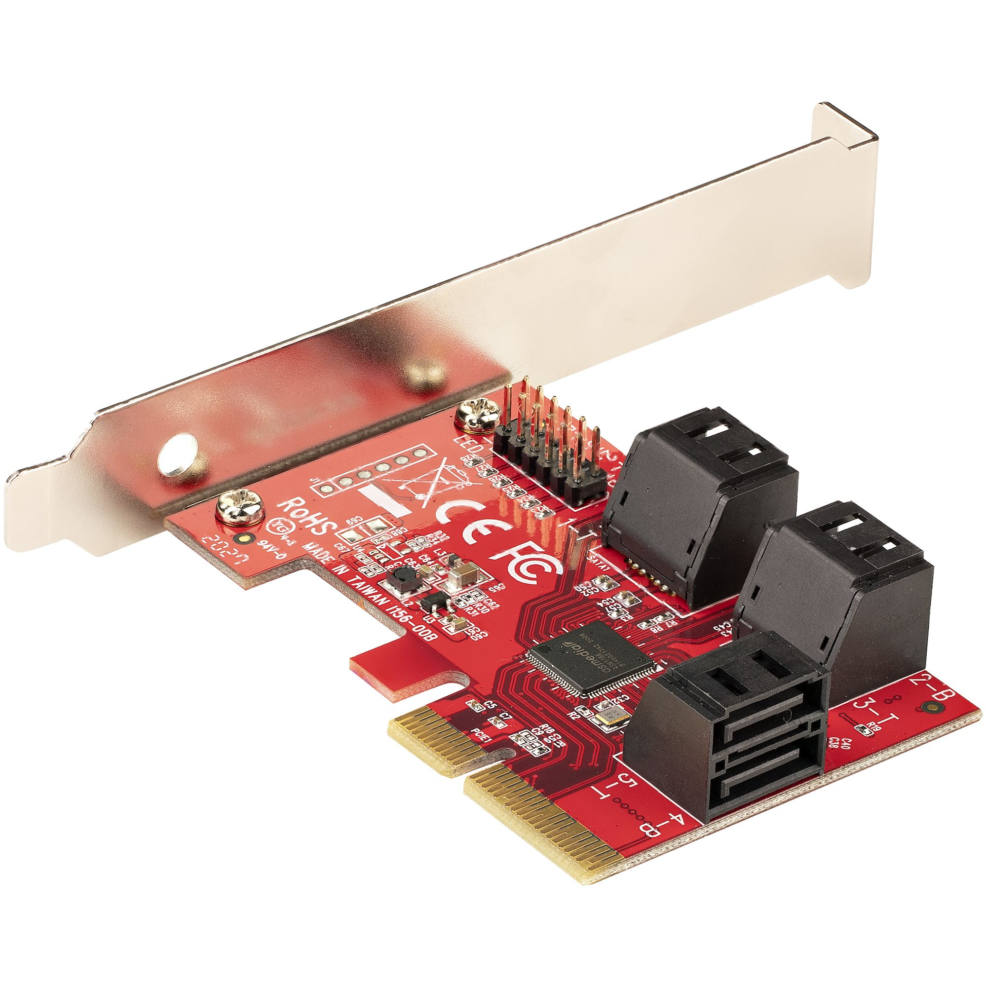 StarTech.com SATA PCIe Kaart, 6 Port PCIe SATA Uitbreidingskaart, 6Gbps, Low Profile Bracket, Stacked SATA Connectors, ASM1166 Non-Raid, PCI Express naar SATA Converter - Afbeelding 4