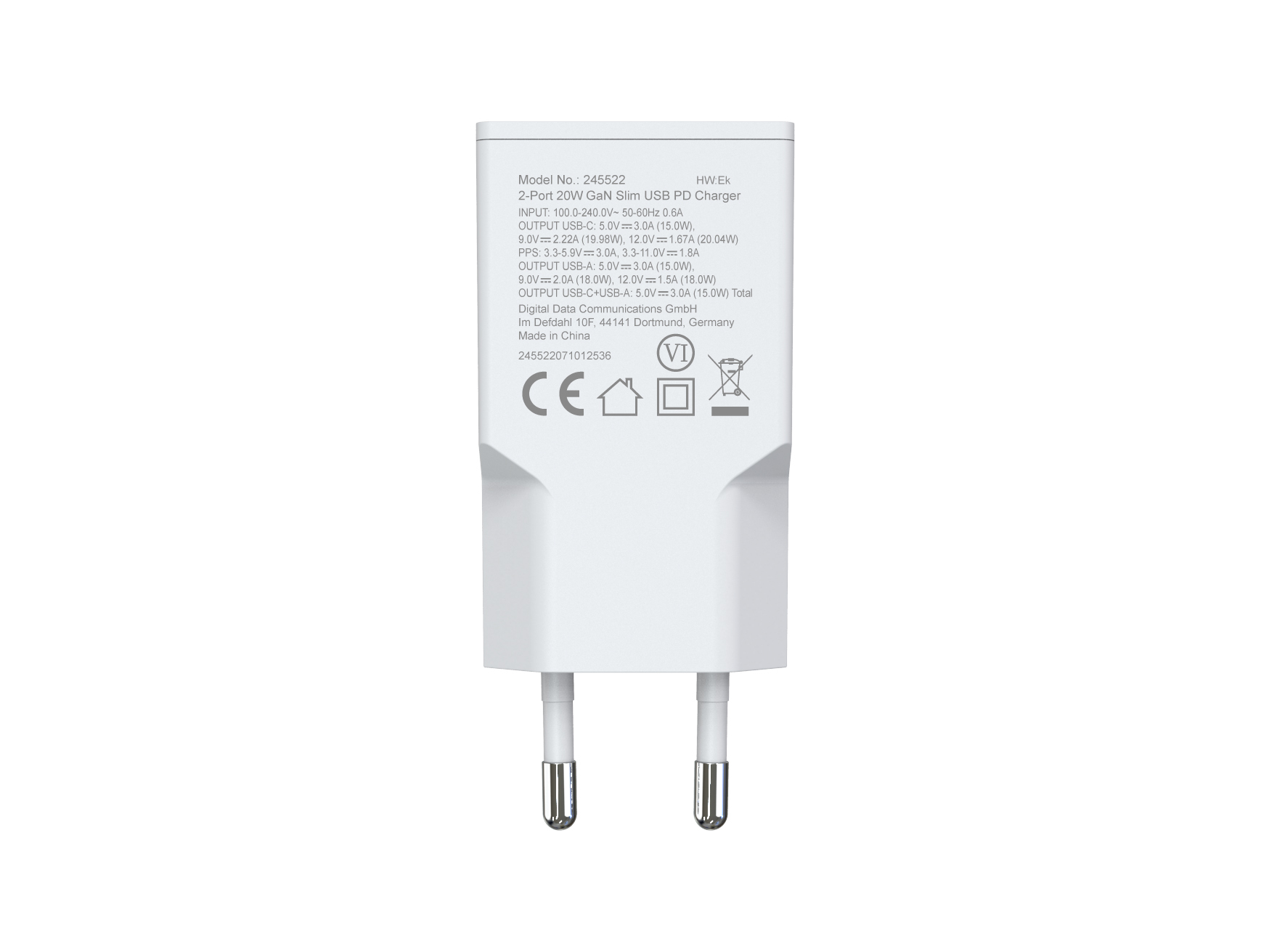 Equip 245522 oplader voor mobiele apparatuur Universeel Wit AC Snel opladen Binnen - Afbeelding 3