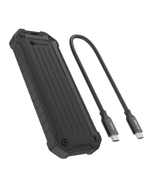 ICY BOX IB-1827MCP-C31 SDD-behuizing Zwart M.2