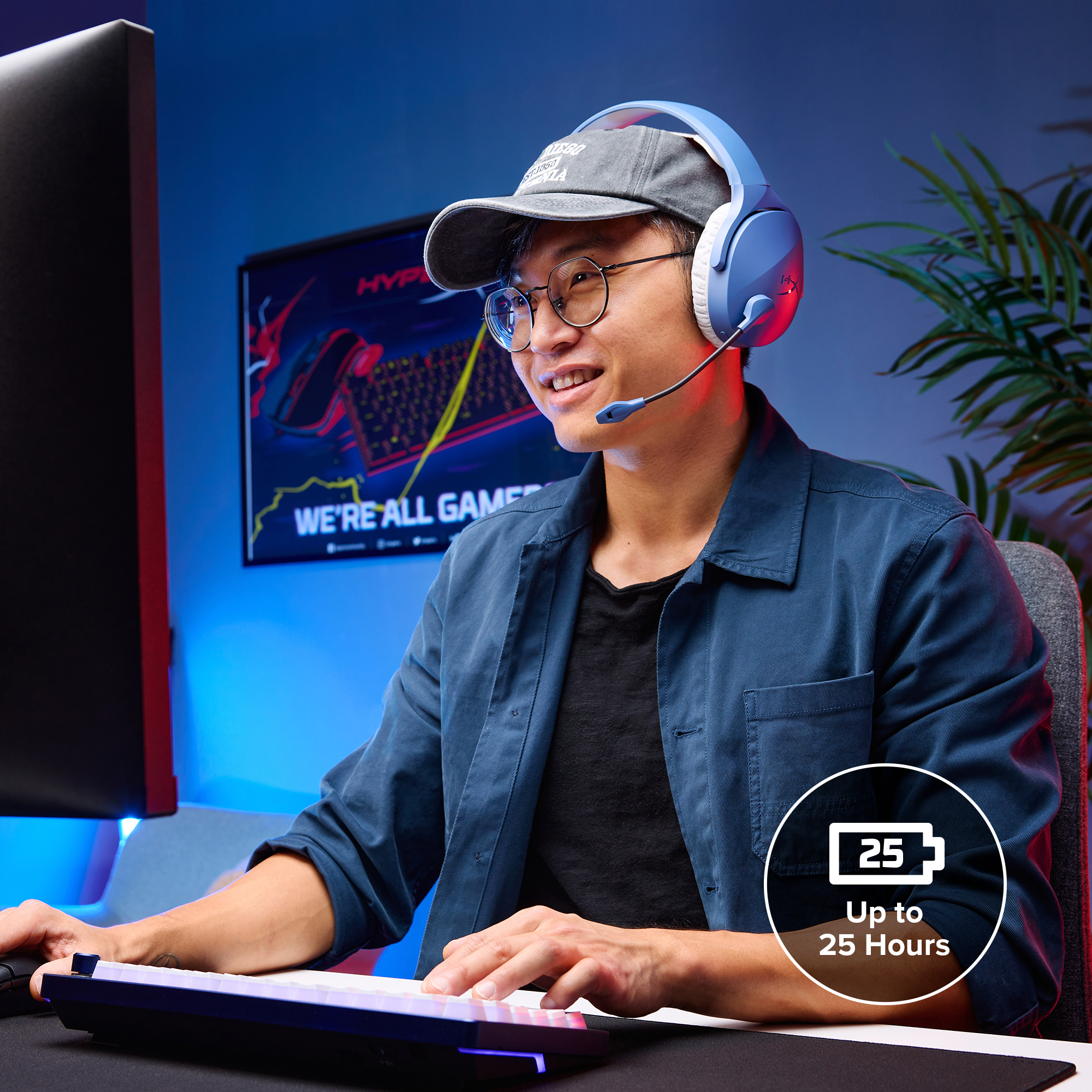 HyperX Cloud Jet - Wireless Gaming Headset (Light Blue) - Afbeelding 5