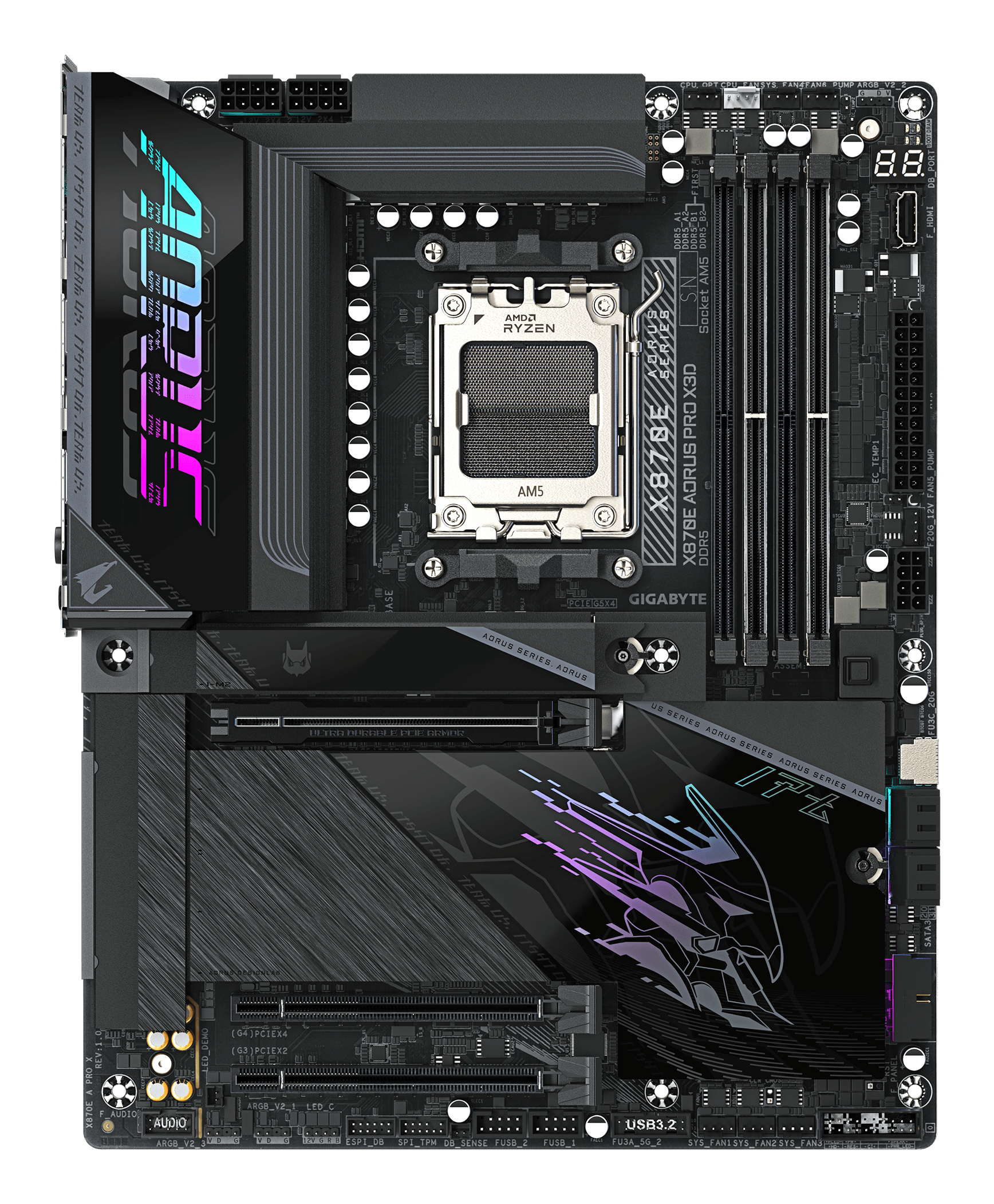GIGABYTE X870E AORUS PRO X3D AMD X870E Socket AM5 ATX - Afbeelding 3