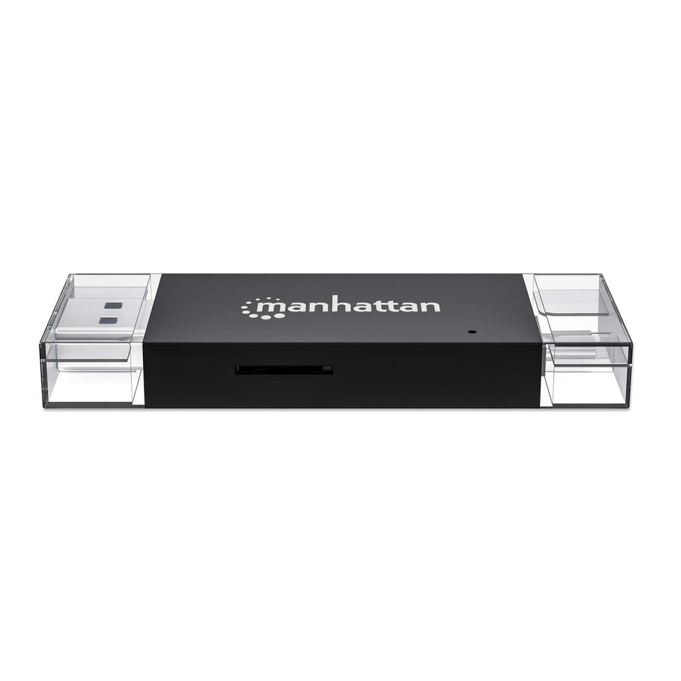 Manhattan 102735 geheugenkaartlezer USB 3.2 Gen 1 (3.1 Gen 1) Type-A/Type-C Zwart, Transparant - Afbeelding 9