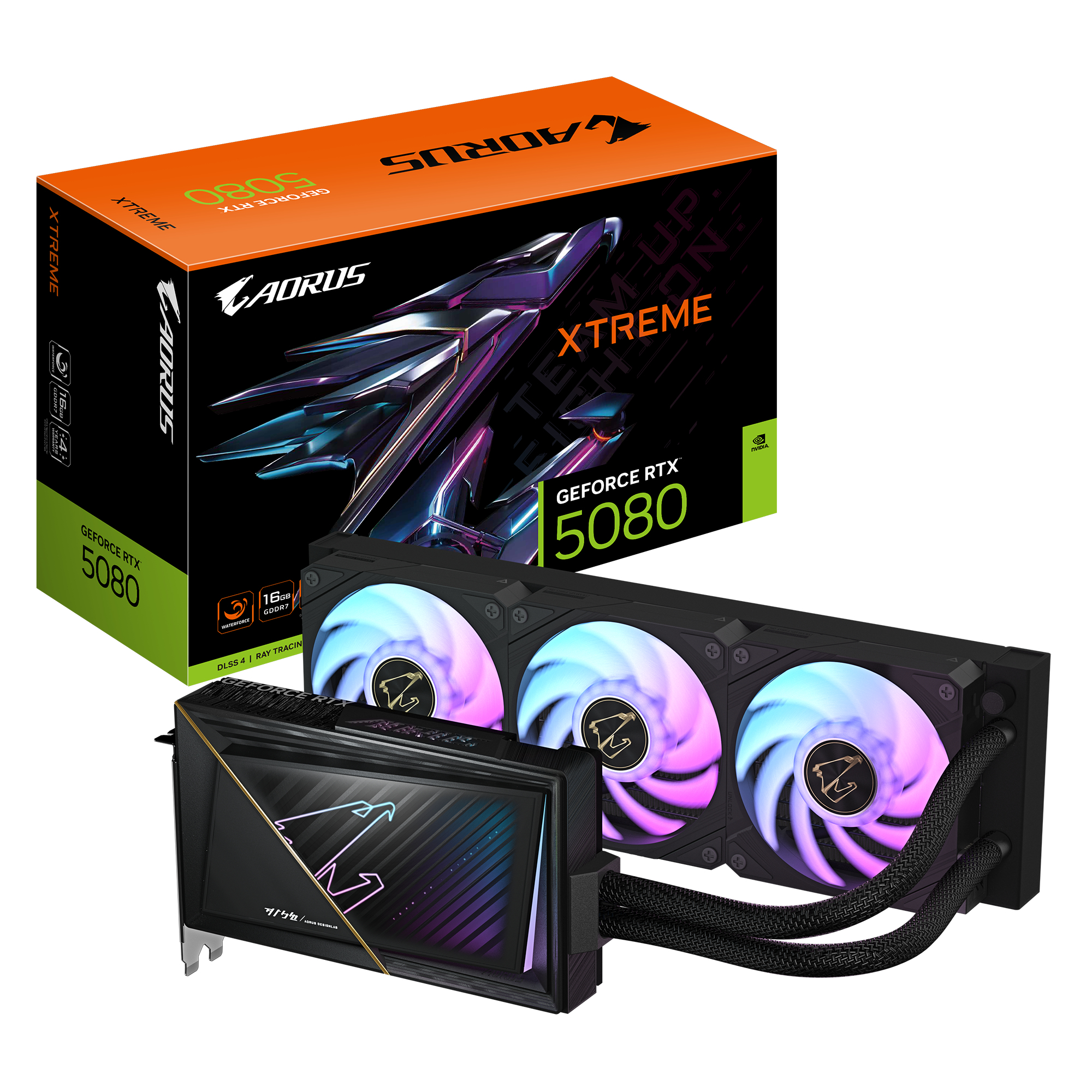 GIGABYTE AORUS GeForce RTX 5080 XTREME WATERFORCE 16G NVIDIA 16 GB GDDR7 - Afbeelding 2