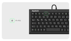 KeySonic ACK-3401U (UK) toetsenbord Thuis USB QWERTY Brits Engels Zwart - Afbeelding 3