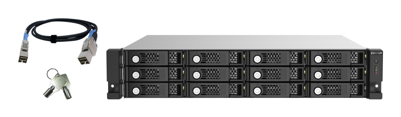 QNAP TL-R1220Sep-RP HDD-/SSD-behuizing Zwart, Grijs 2.5/3.5" - Afbeelding 3